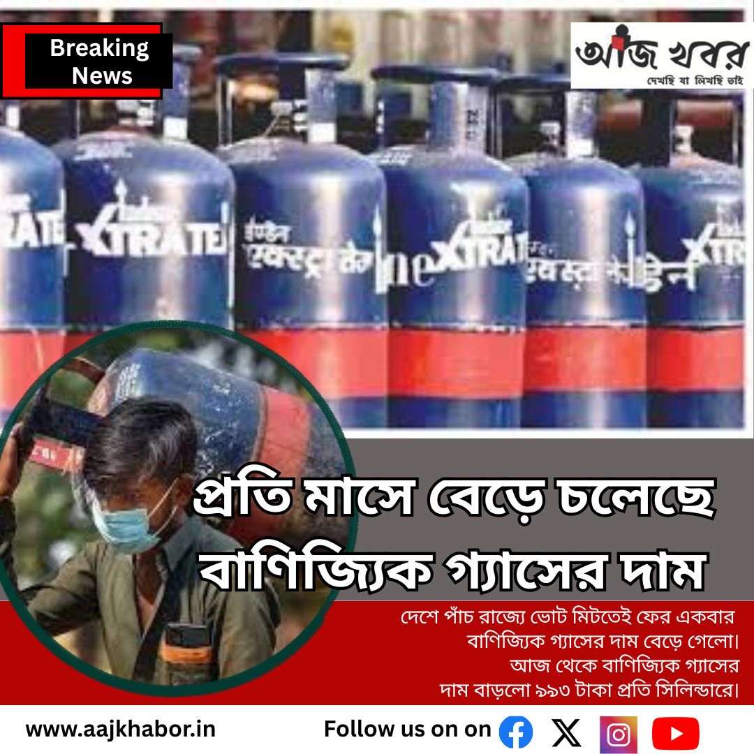 প্রতি মাসে বেড়ে চলেছে বাণিজ্যিক গ্যাসের দাম