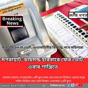 ফলতায় হল না ভোট,  গুণ্ডাবাহিনীর বিরুদ্ধে পথে মহিলারা 